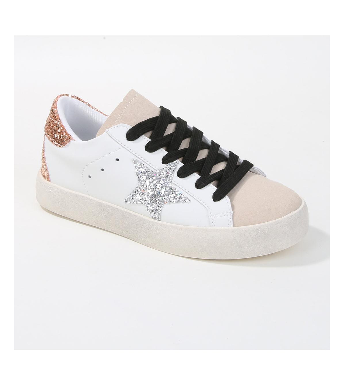 Lillie Glitter Star Sneakers - Silver