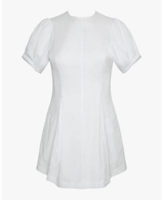 Puff Sleeve Peplum Mini Dress