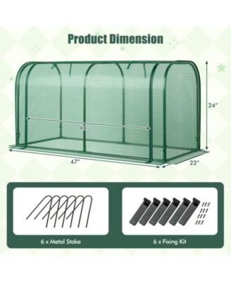 Wood Raised Garden Bed with Greenhouse Cover Mini Portable Greenhouse Kit