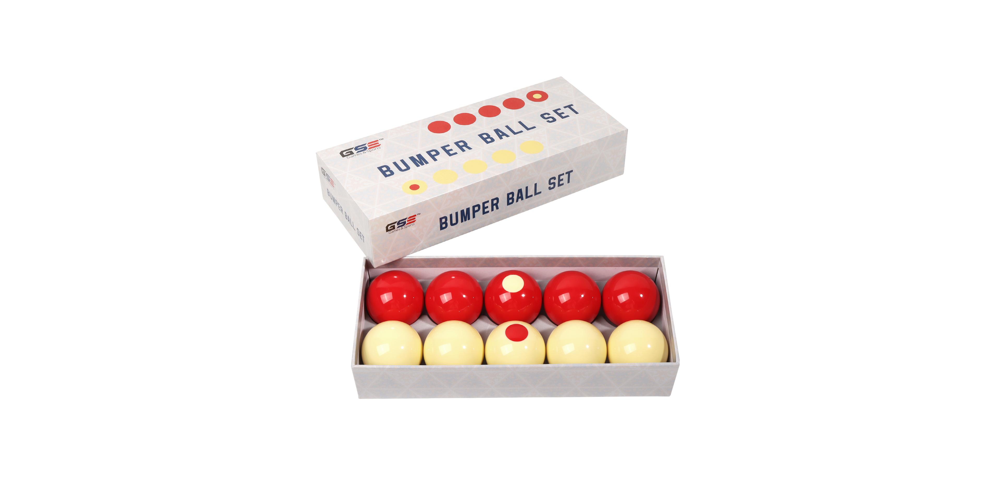 Gse Games & Sports Expert 2-1/8" Regulation Size Bumper Pool Balls, Standard Set of 10 Billiard Bumper Ball Set
