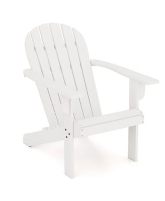 2PCS Patio Adirondack Chair w/ Inclined Seat High Backrest & Wide Armrests