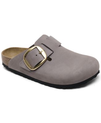 Women's Boston Big Buckle Nubuck Leather Clogs from Finish Line