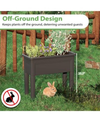 Raised Garden Bed Planter Box with Climbing Trellis Water Level Indicator