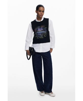 Women's 2-in-1 floral shirt