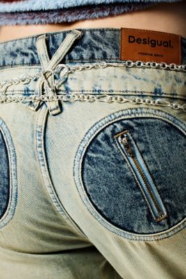 Women's Combined denim pants