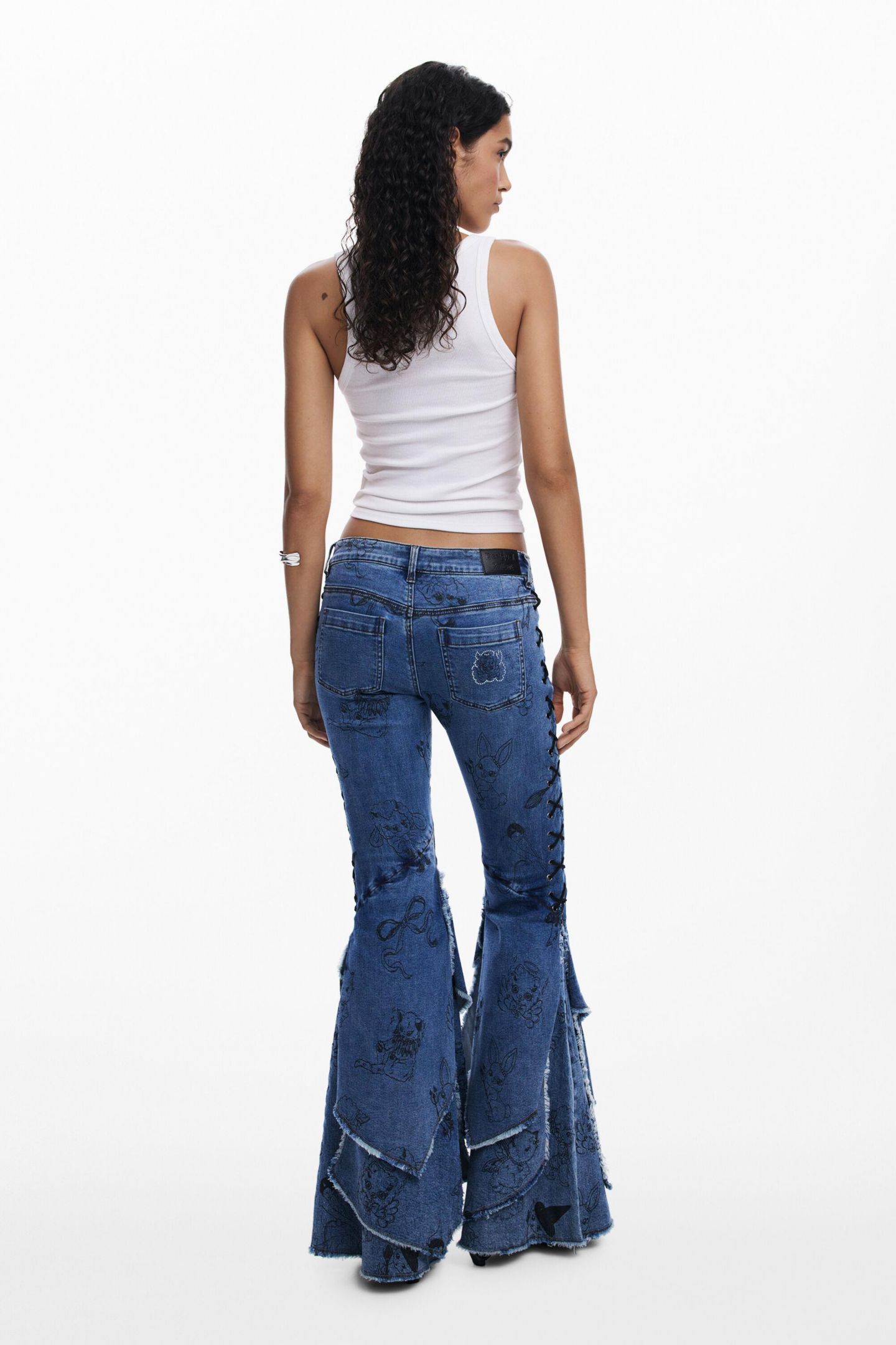 Женские джинсы Desigual Maria Escote denim pants, цвет: Синий — фото 6