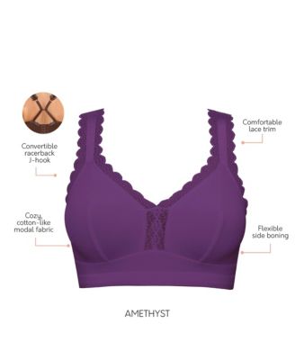 Women's Dalis Wire-Free Bralette, Pearl White, 30J