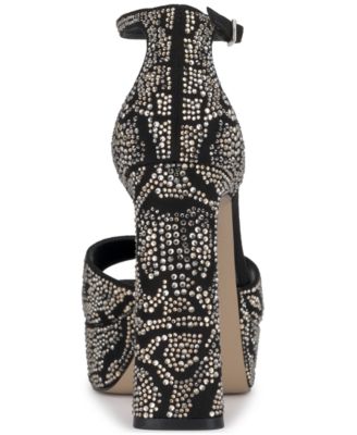 Women's Telxia Rhinestone Blade-Heel Platform Dress Sandals