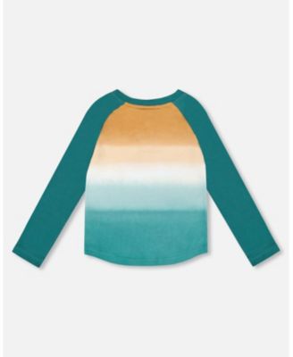 Baby Boys Cotton Jersey Raglan Sleeve T-Shirt Forest Green