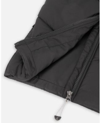 Boy Quilted Mid-Season Sleeveless Vest Black - Child