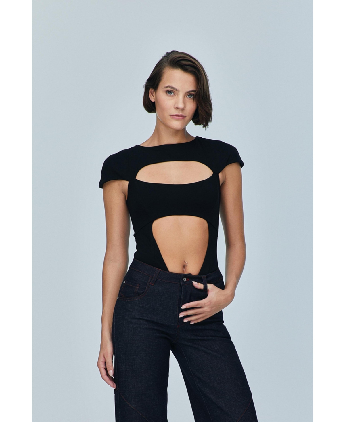 Women's Otara Black Bodysuit