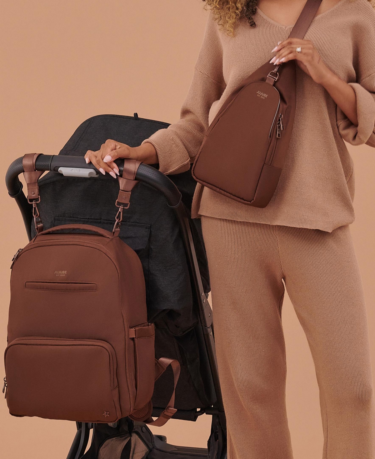 Ju-ju-be Baby Crossbody Sling Bag In Brown