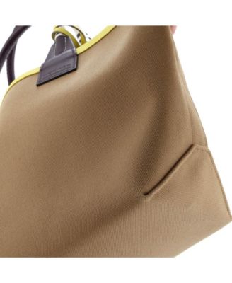 Pre-Owned Hermes 25 Sac Steeple Tote Toile with Leather