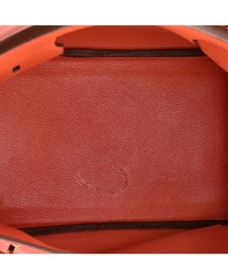 Pre-Owned Hermes Birkin 30 Handbag Orange Togo with Gold Hardware