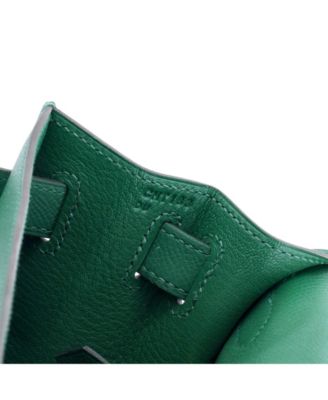 Pre-Owned Hermes Kelly 28 Handbag Green Epsom with Gold Hardware