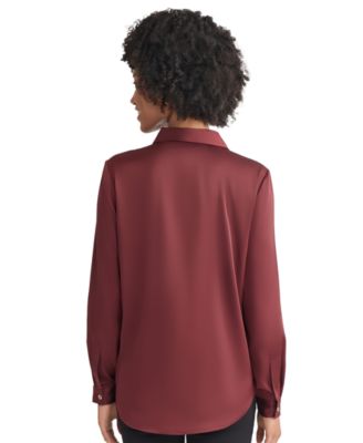 Women's Collared Long Sleeve Top