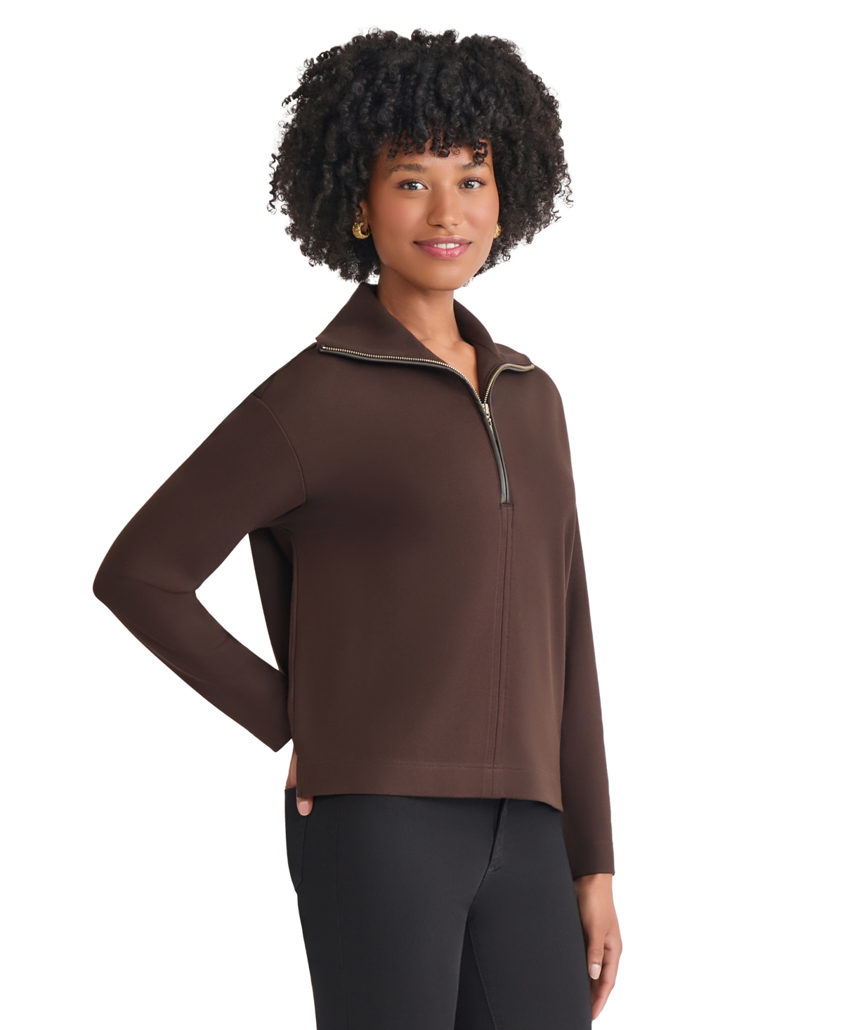 Jones New York Women's Zip Front Pull On Long Sleeve Jacket