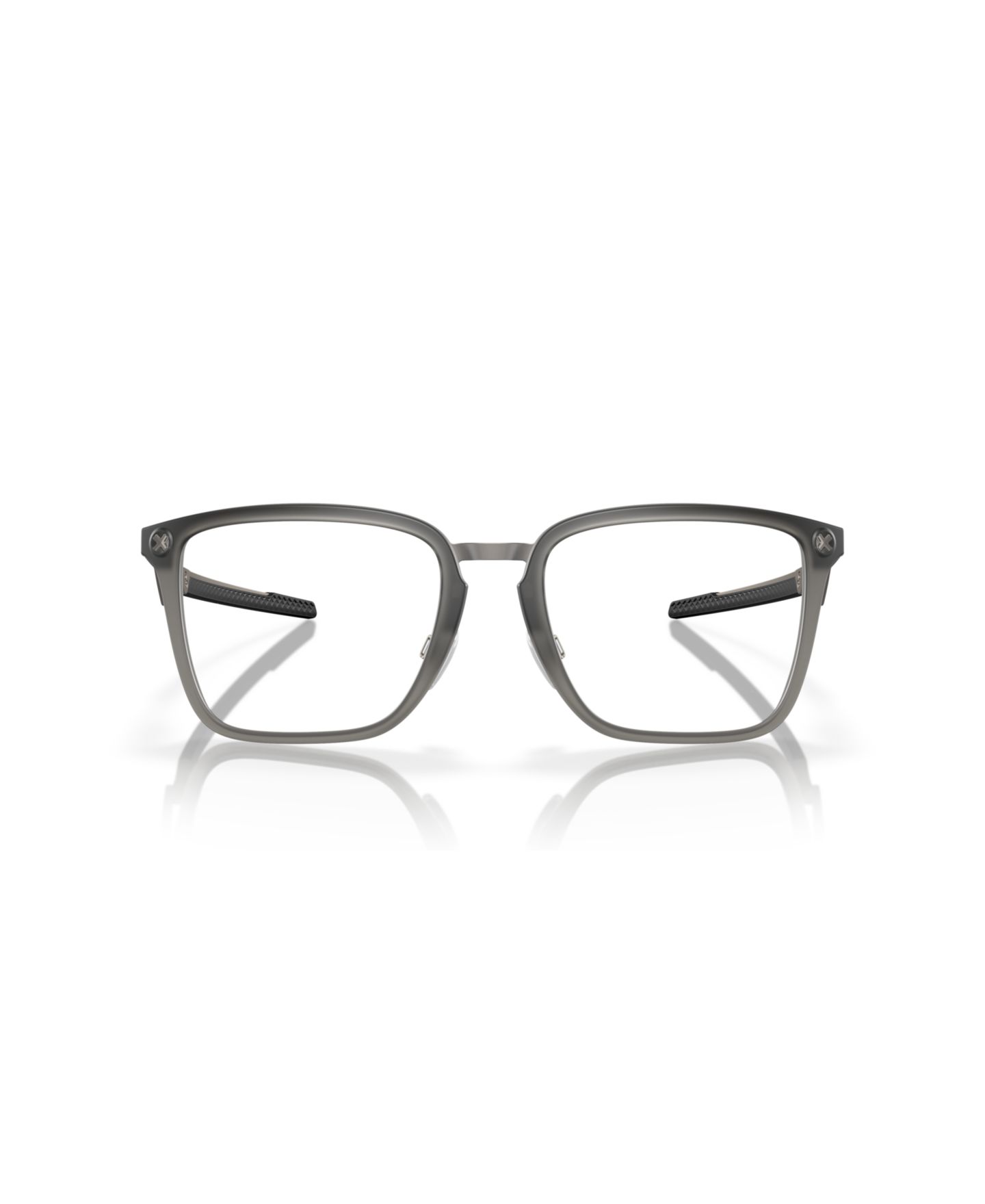 Мужские очки Celine Oakley Man Rectangle Titanium OX8162 Cognitive Eyeglasses, цвет: Атласный серый дымчатый — фото 3