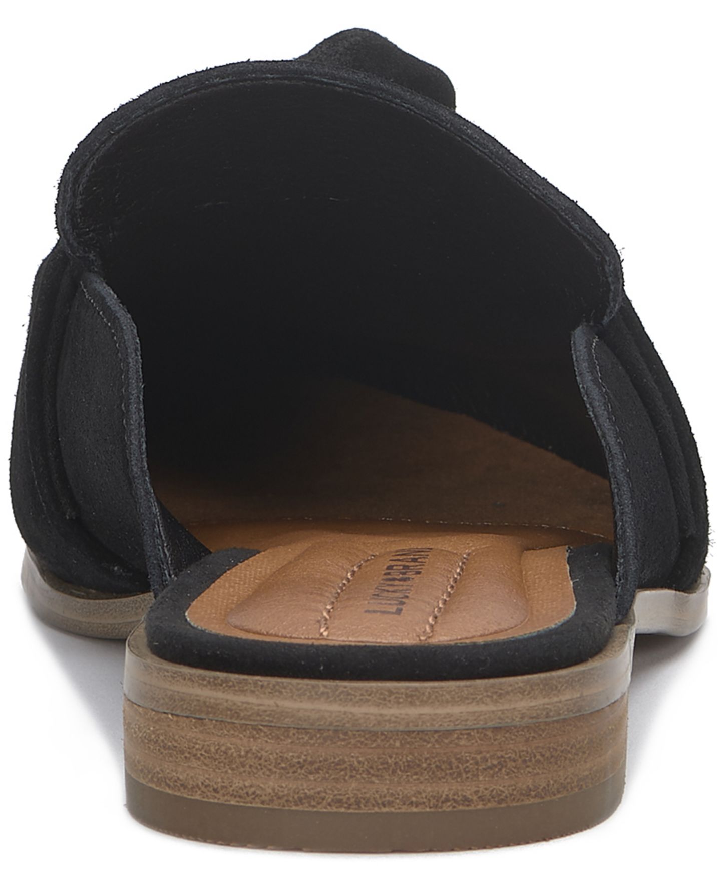 Женские сабо Lucky Brand Adenia Pointy-Toe Mule Flats, цвет: Чёрный замшевый — фото 3