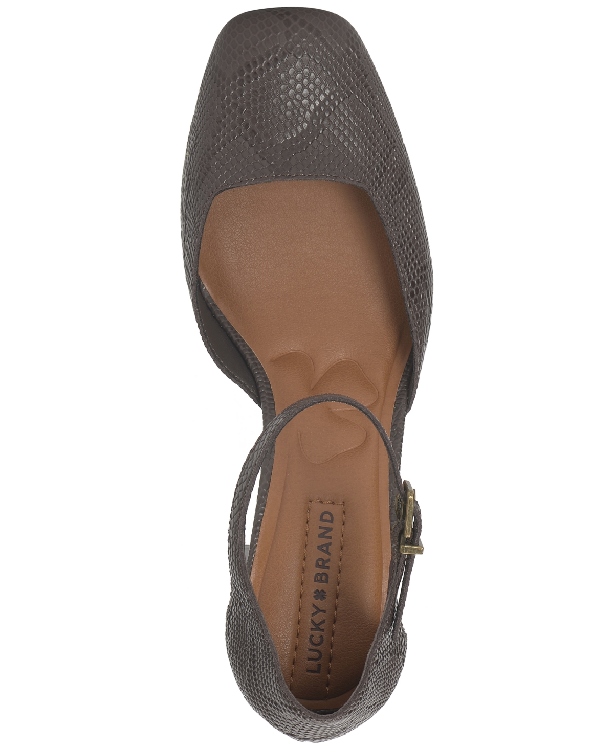 Lucky Brand Kanira Ankle Strap Pump In Gray