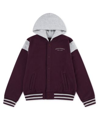 Boys Fleece Hooded Bomber Jacket