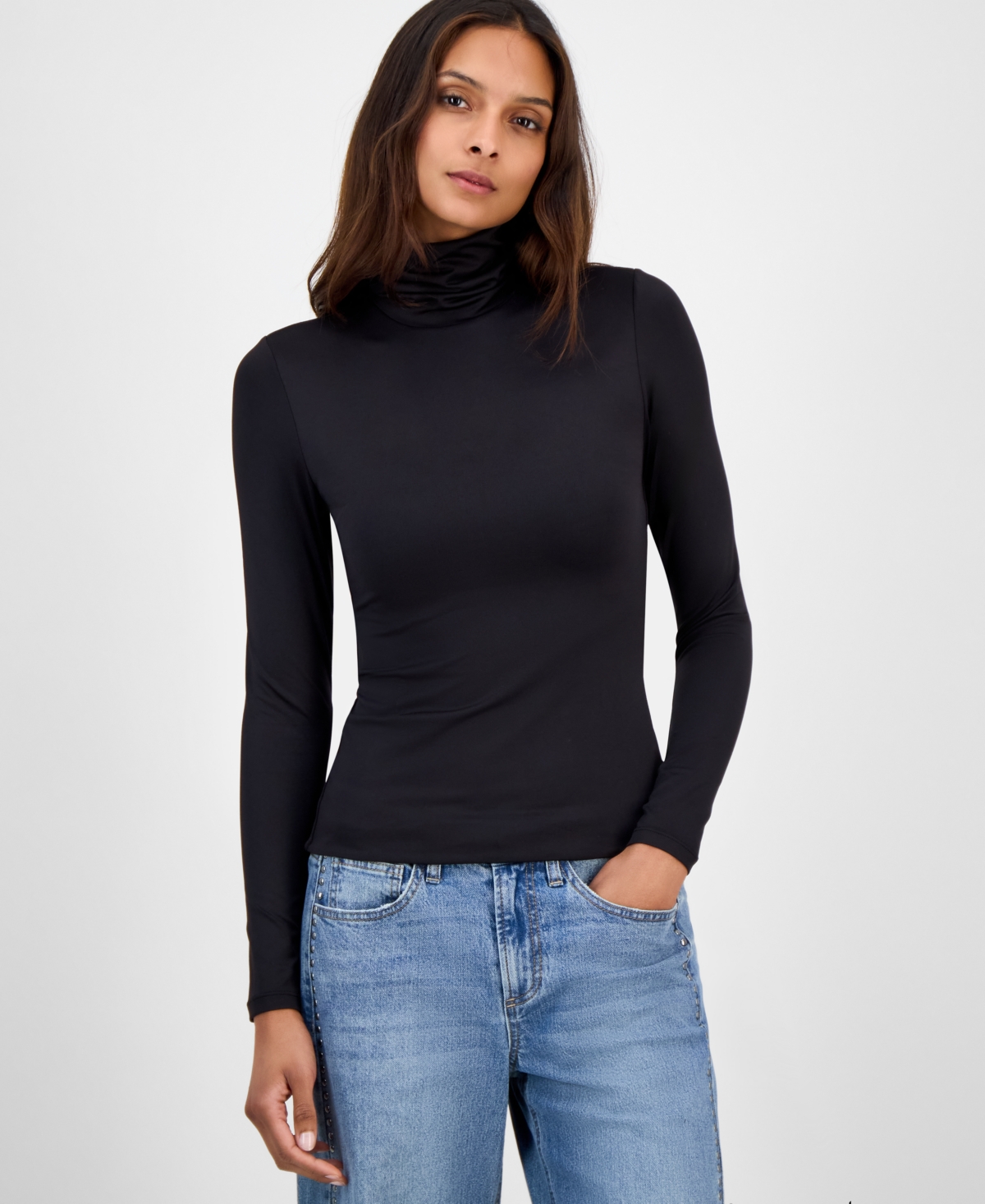 And Now This Women's Second Skin Turtleneck Top, Macy's Exclusive In Black