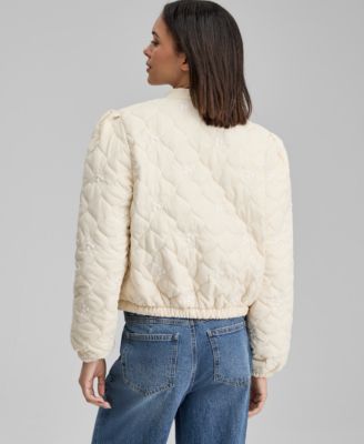Women's Embroidered Quilted Jacket, Macy's Exclusive
