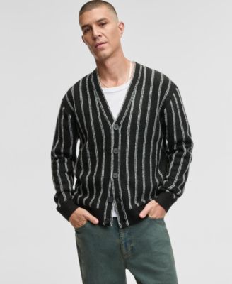 Mode of One - Men's Relaxed-Fit Striped Sport Cardigan