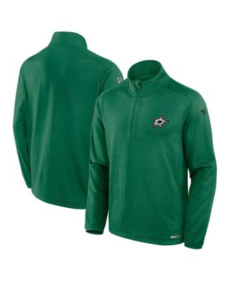 Fanatics - Men's Kelly Green Dallas Stars Authentic Pro Rink Quarter-Zip Sweatshirt