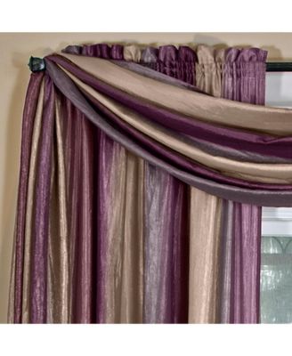 Ombre Crushed Satin Sheer Single Window Curtains & Valances - 50 in. W x 144 in. L Single Scarf, Sage