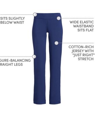 Women's Lands  End Starfish Mid-Rise Straight-Leg Pants