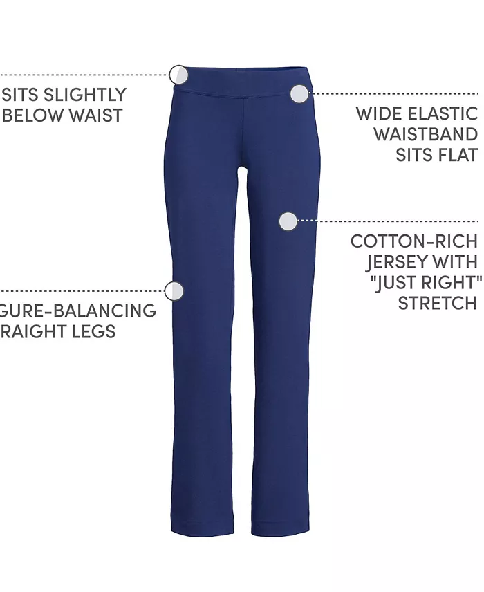 Women's Lands  End Starfish Mid-Rise Straight-Leg Pants - thumbnail 4