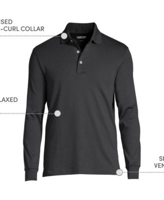 Men's Long Sleeve Cotton Supima Polo Shirt