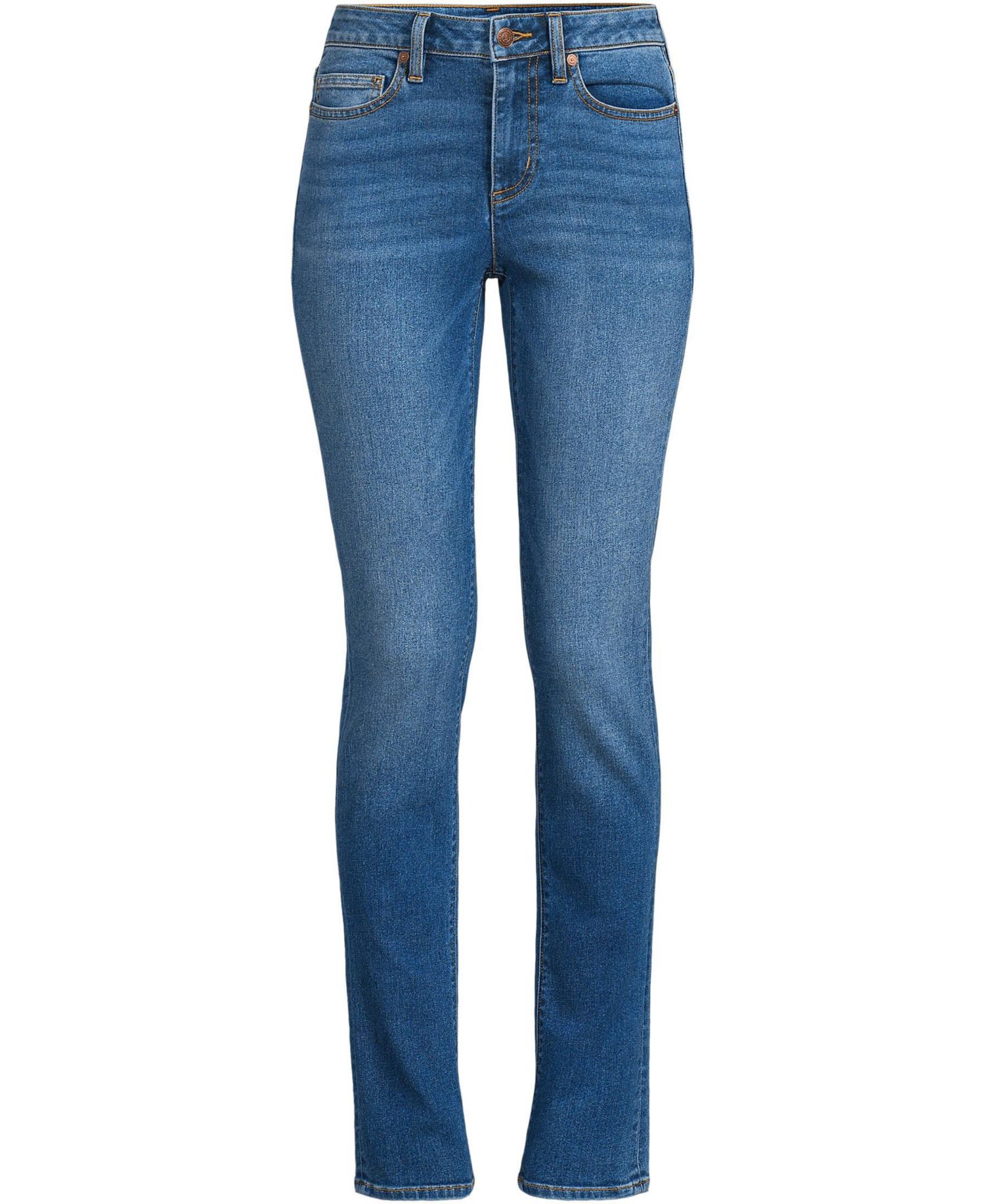 Women's Recover Mid Rise Straight Leg Blue Jeans