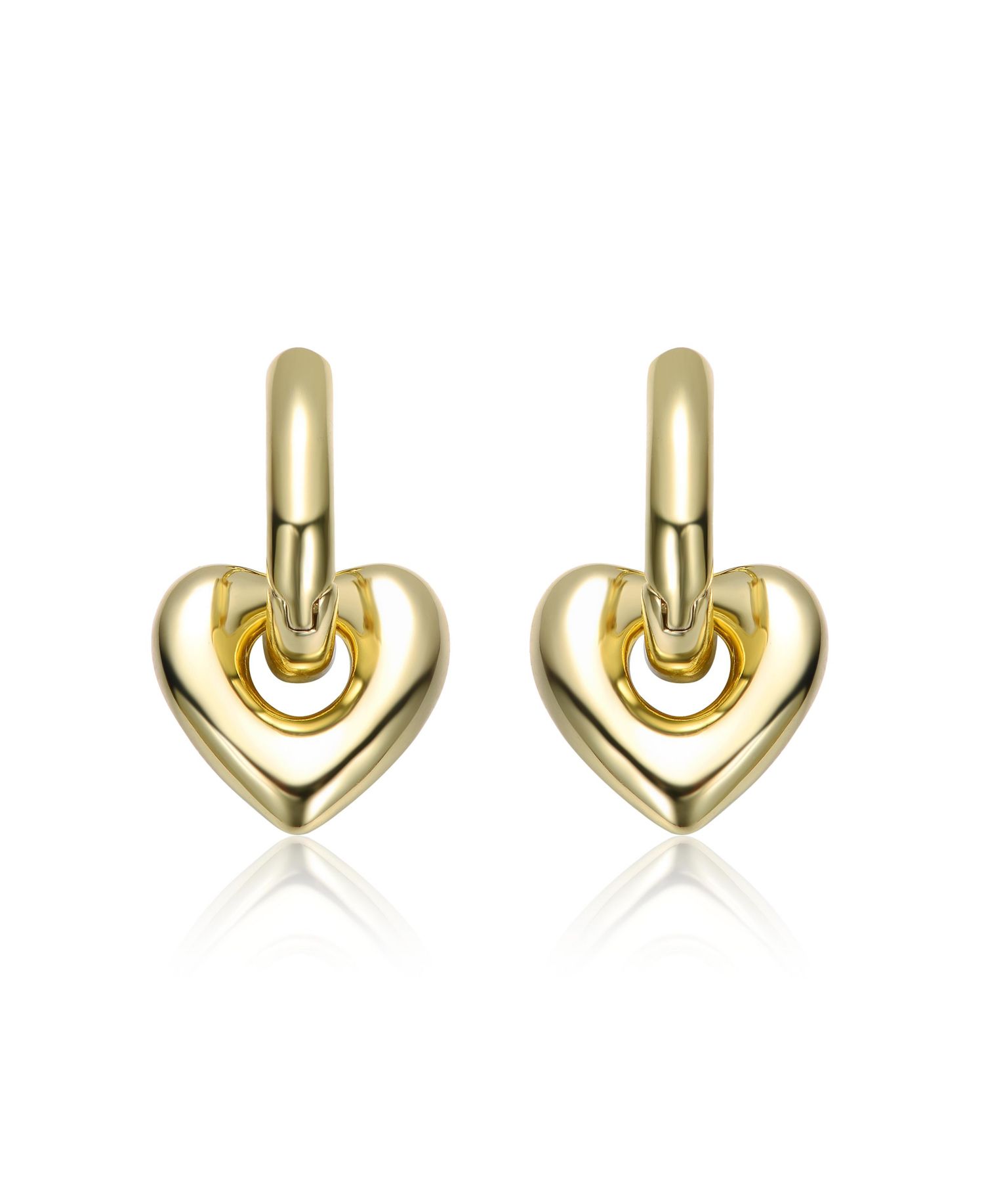 Plated Heart Earrings
