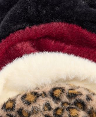 Fuzzy Knit Beret, Macy's Exclusive