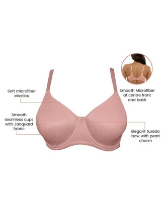 Women's Pearl Non-Padded Seamless Minimizer Bra, Navy, 42H