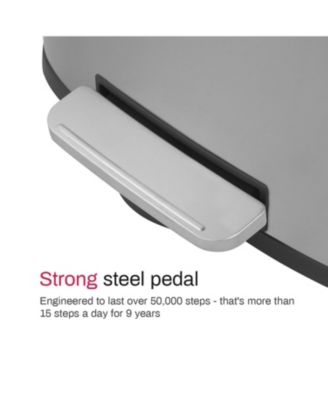 13 Gal./50 Liter Oval Shape Stainless Steel Step-on Trash Can for Kitchen