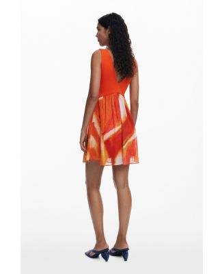 Women's Short dress with ethnic print