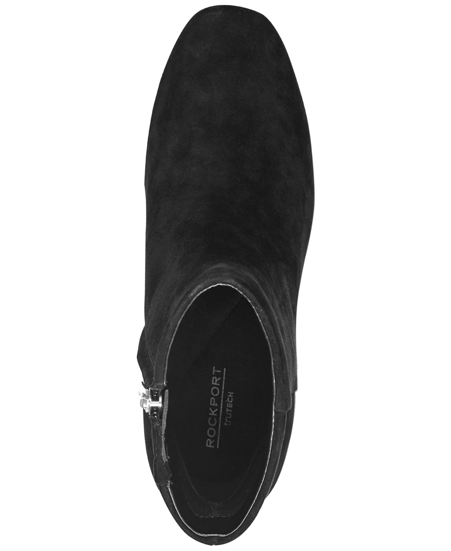 Женские ботинки Rockport Okaeli Suede Block Heel Booties, цвет: Чёрный замшевый — фото 4