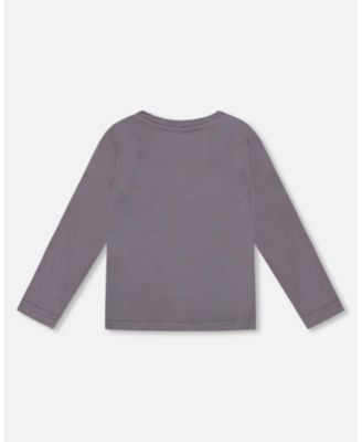 Baby Boys Long Sleeve Cotton Jersey Tee Dark Gray