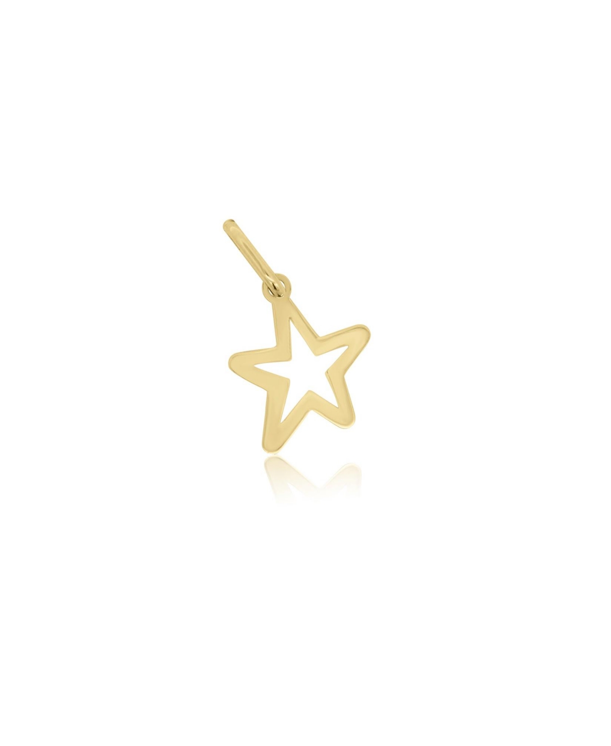 Gold Loopy Star Charm 14K Gold - Gold