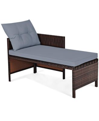 3PCS Patio Wicker Rattan Sofa Set Outdoor Sectional Conversation Set