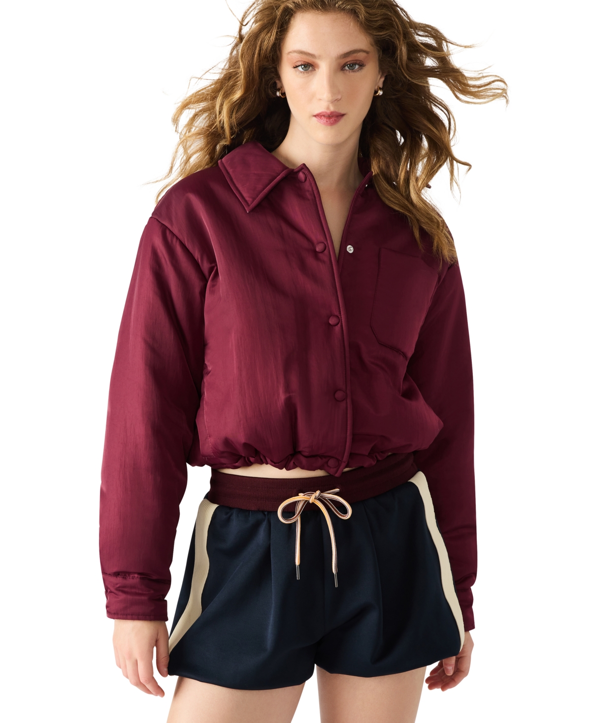 Steve Madden Selma Jacket In Burgundy