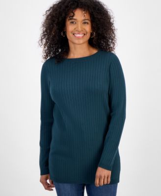 Style & Co - Women's Ribbed Boat Neck Sweater