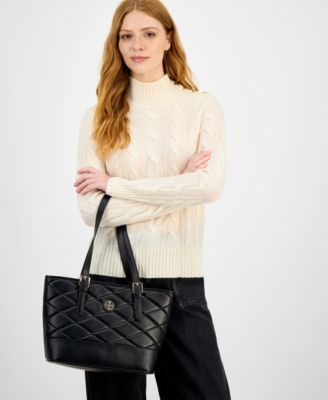Large Quilted Tulip Tote, Exclusively at Macy's 
