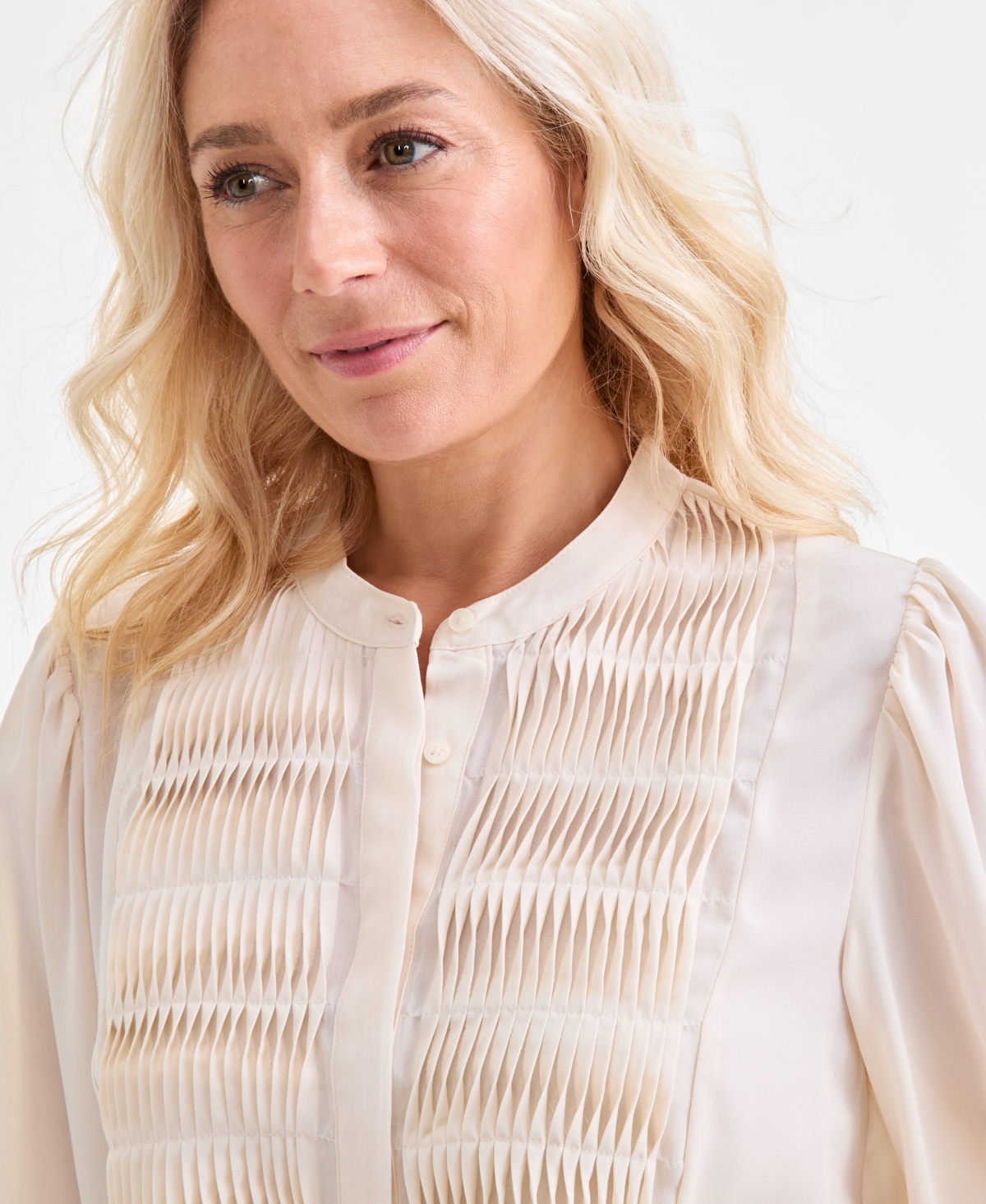 Style & Co Women's Pintuck-Yoke Blouse, Macy's Exclusive