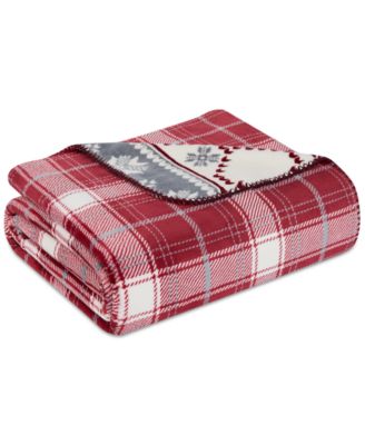 Reversible Plaid Throw, 50" x 70"
