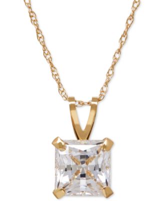 14k cz pendant