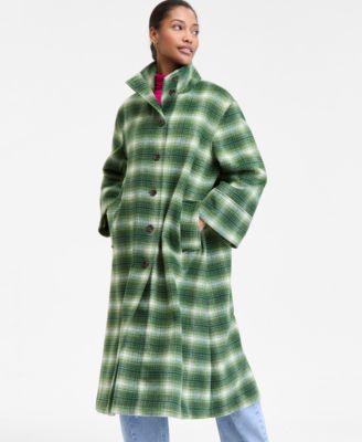 Women's Plaid Oversized Coat, Macy's Exclusive